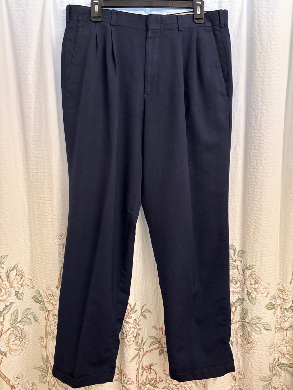 Dockers Men's Navy Pleated Dress Pants